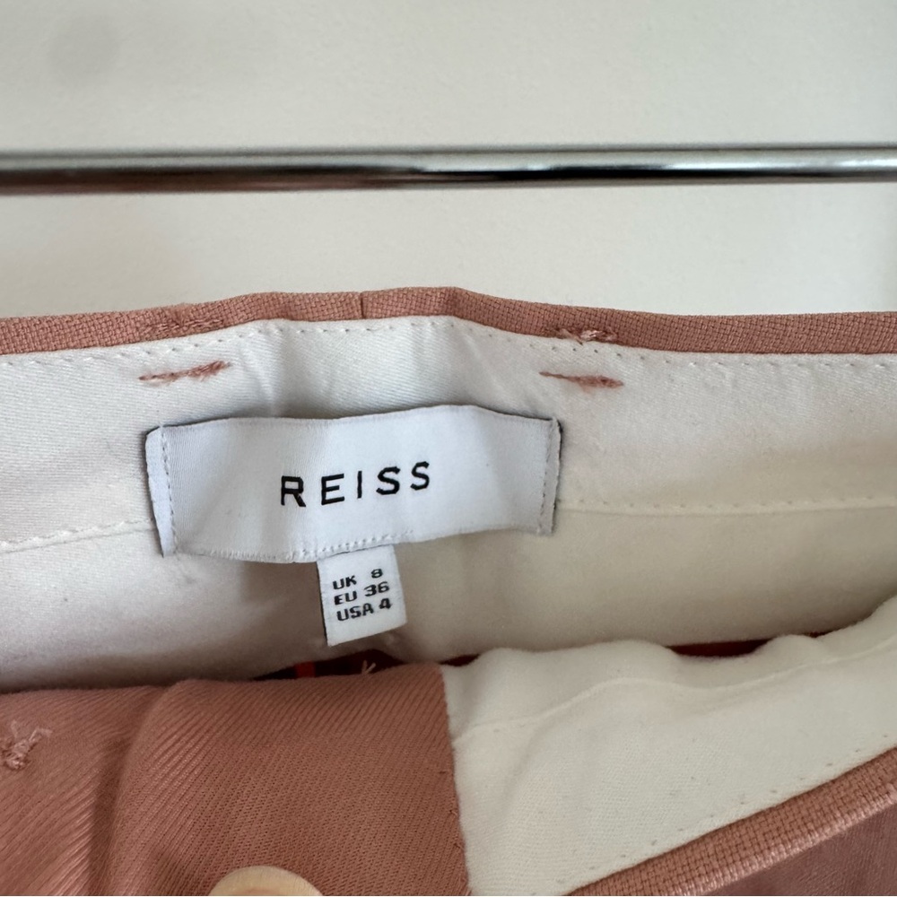 Reiss Coral Pink Tailored Women's Trousers - Picture 7 of 9